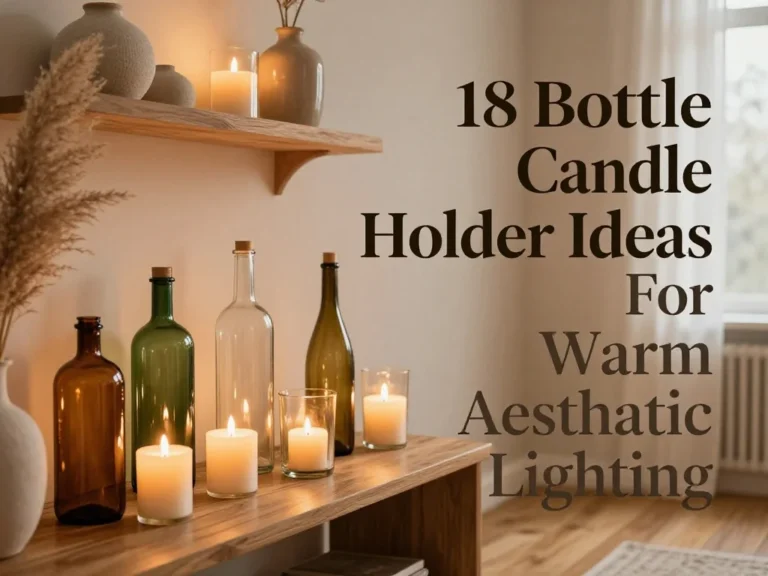 18 Bottle Candle Holder Ideas for Warm Aesthetic Lighting