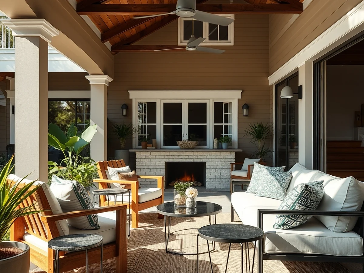Mixing Furniture Styles - outdoor living room ideas