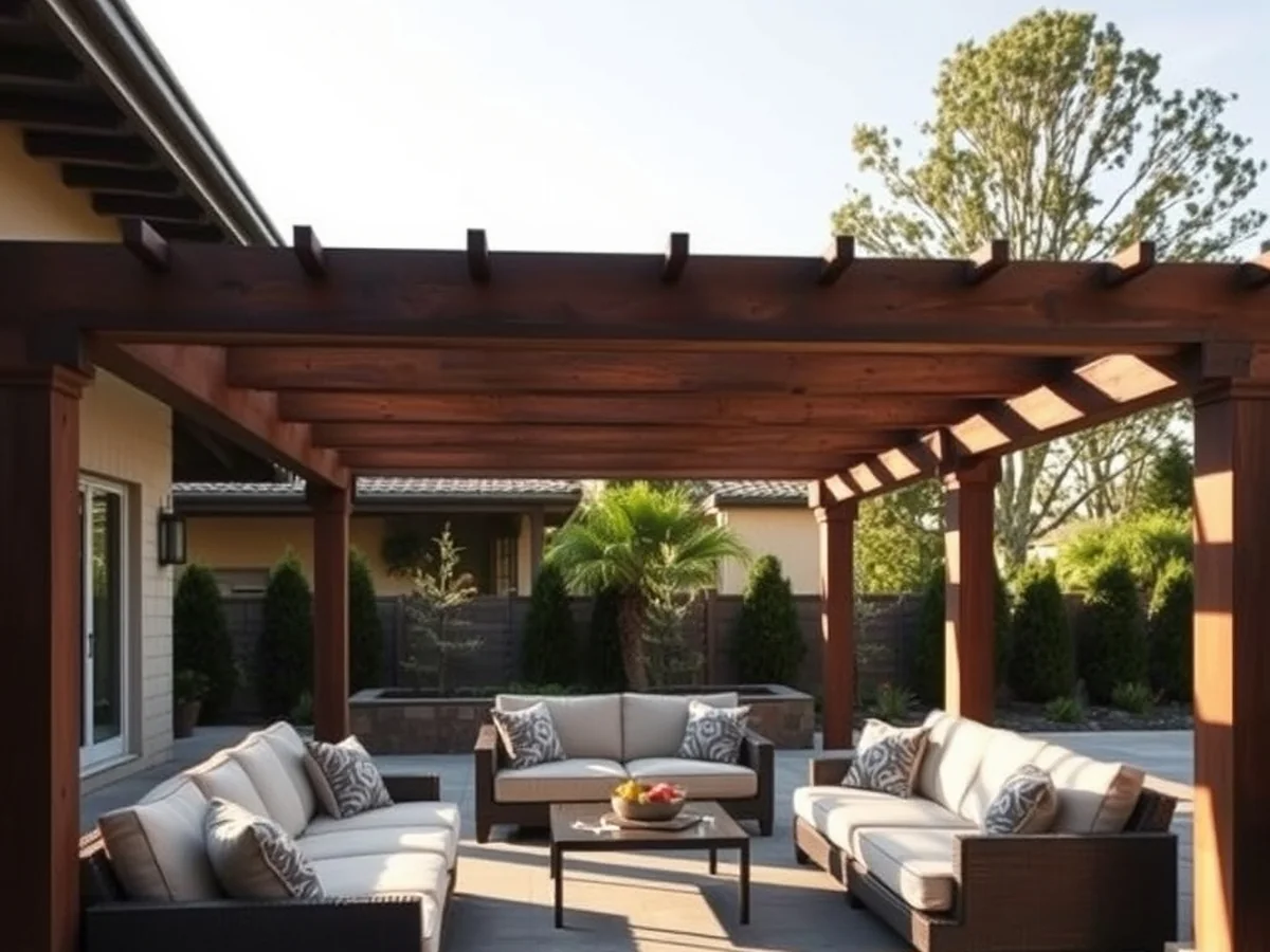 Pergola-Defined Lounge Zones - outdoor living room ideas
