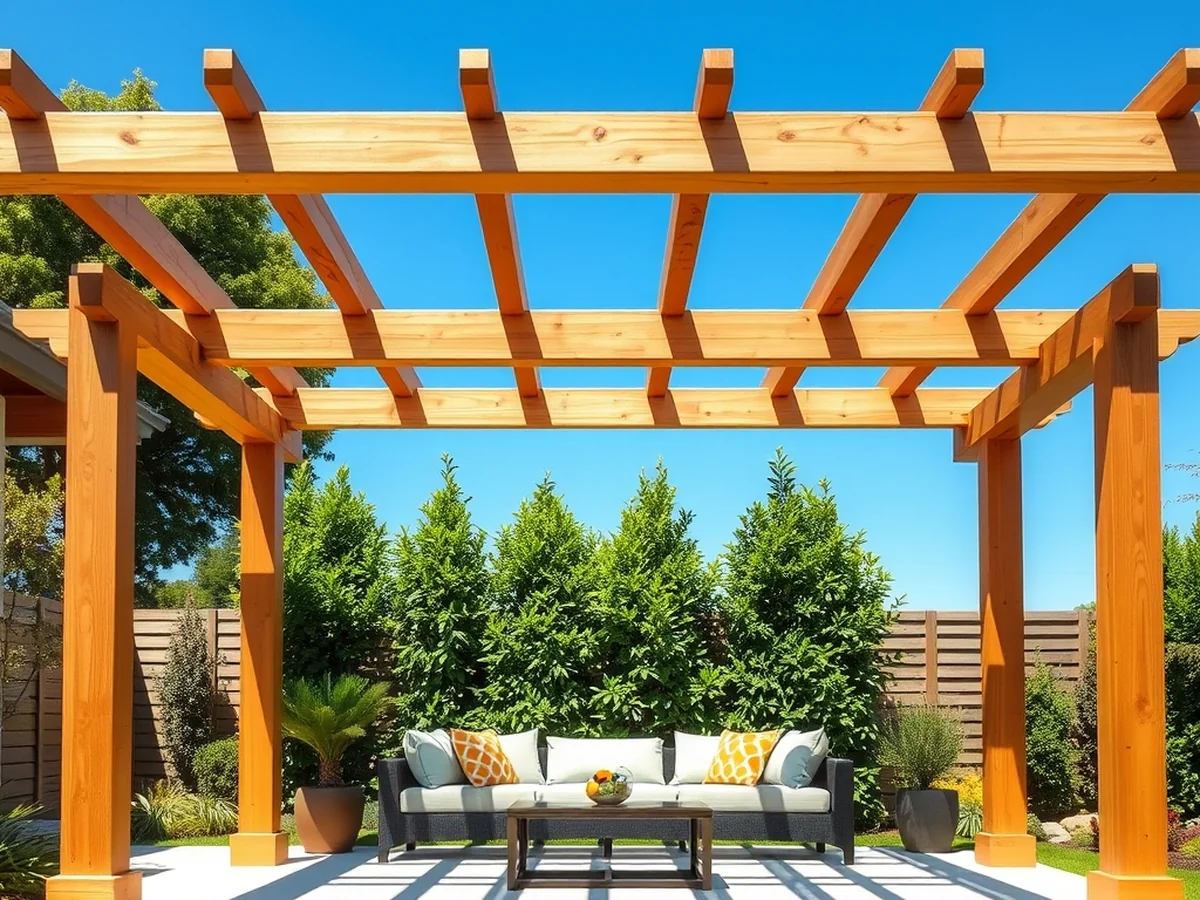 Pergola Design Features - outdoor living room ideas