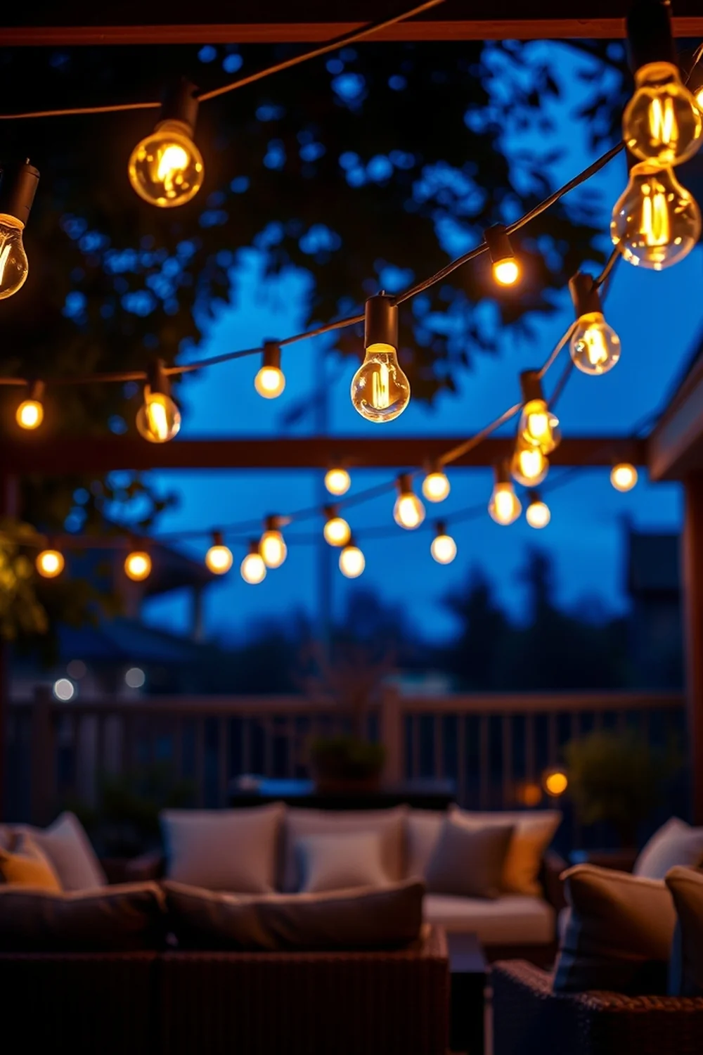 Ambient Lighting Design - outdoor living room ideas