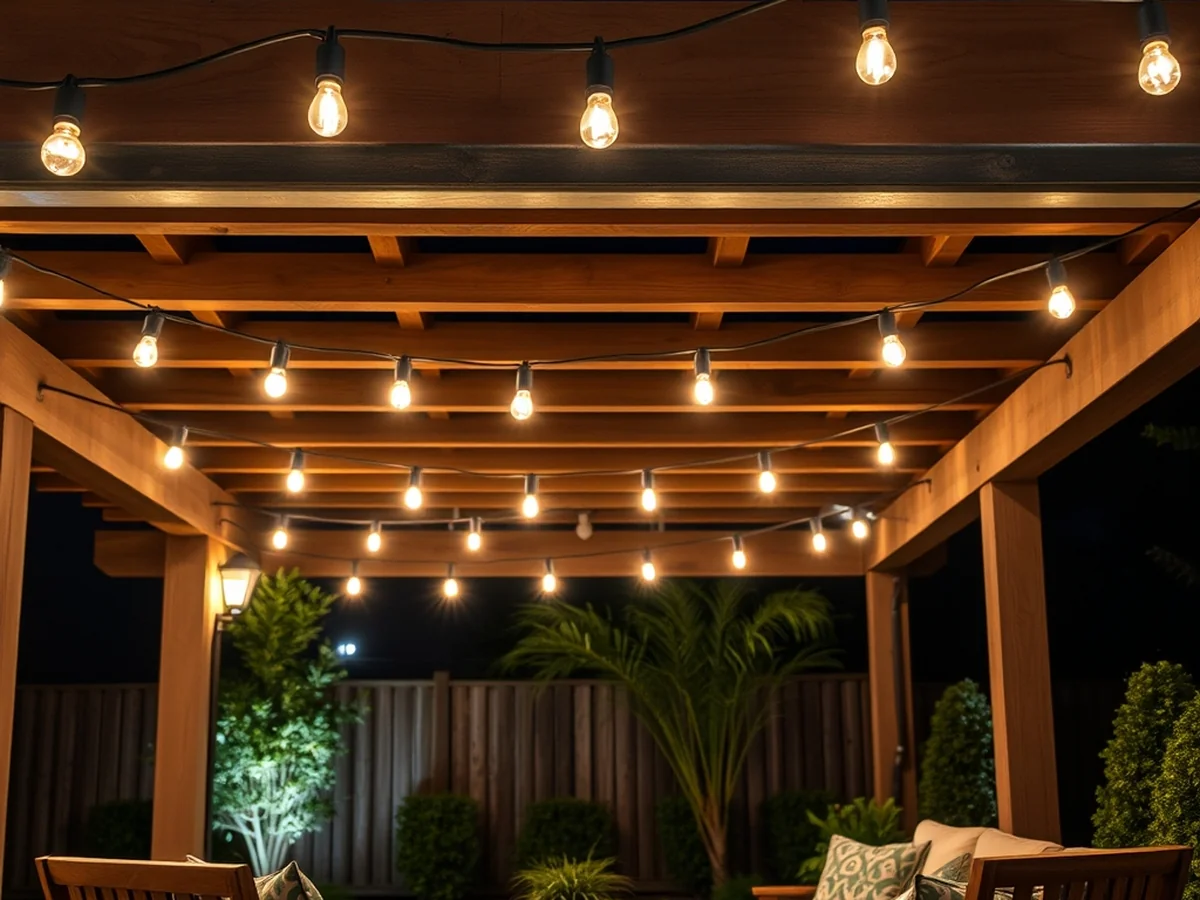 Ambient String Lighting - outdoor living room ideas