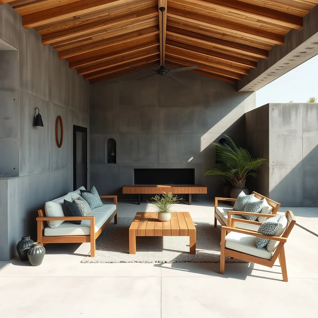 Blending Design Styles - outdoor living room ideas