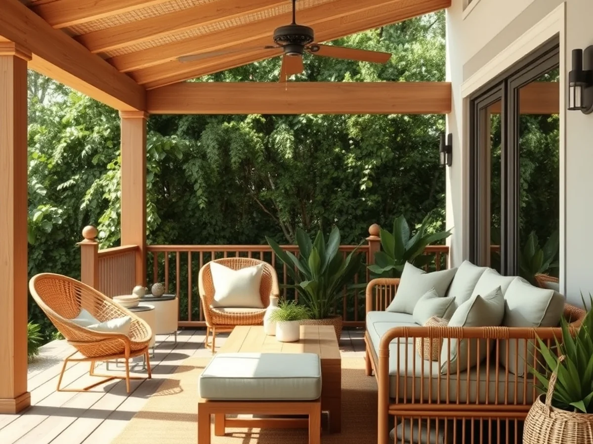 Choose Natural Texture Schemes - outdoor living room ideas