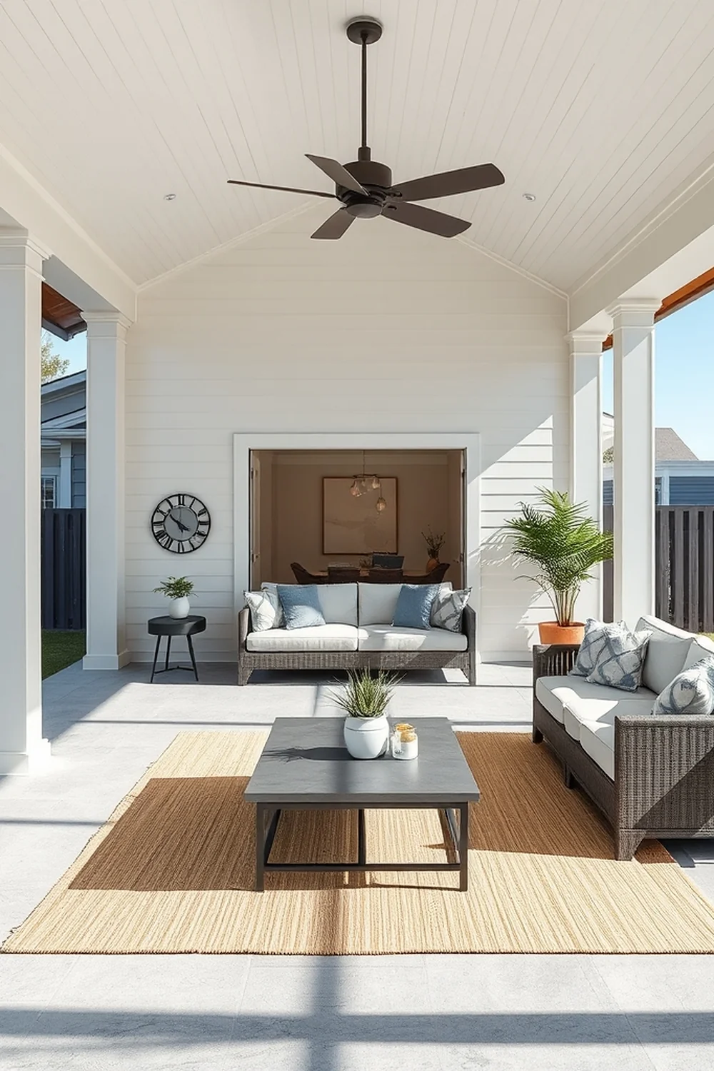 Covered Porch Layouts - outdoor living room ideas