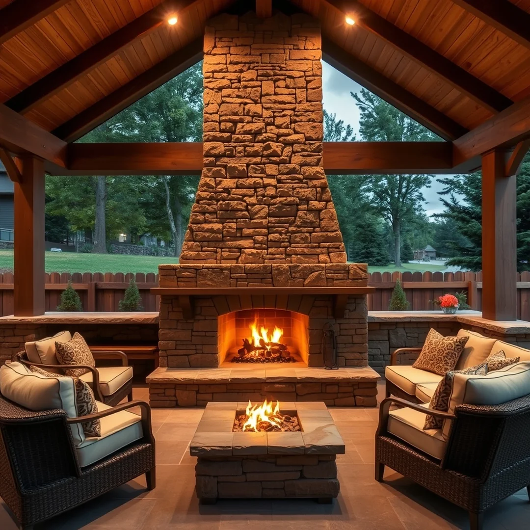 Fire and Warmth - outdoor living room ideas