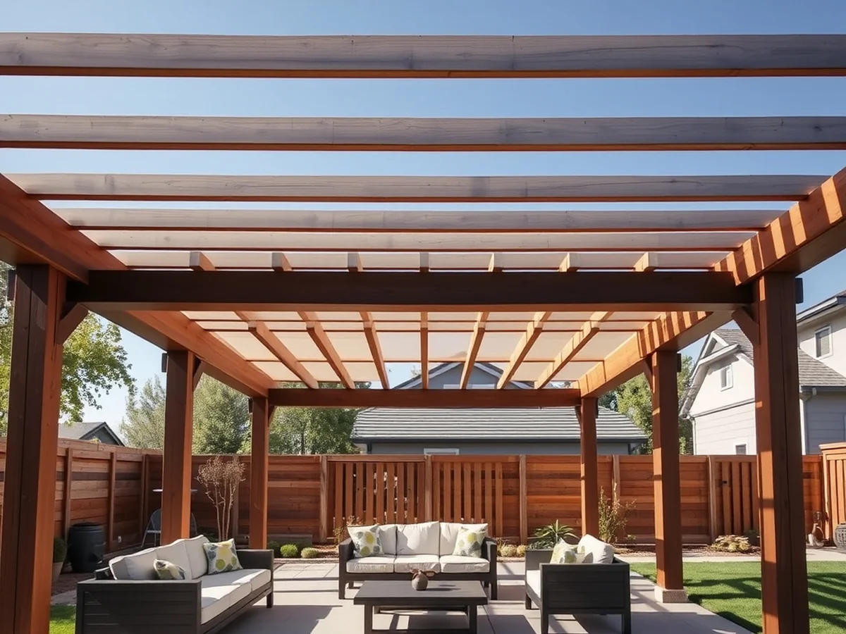 Modern Pergola Shade Structures - outdoor living room ideas