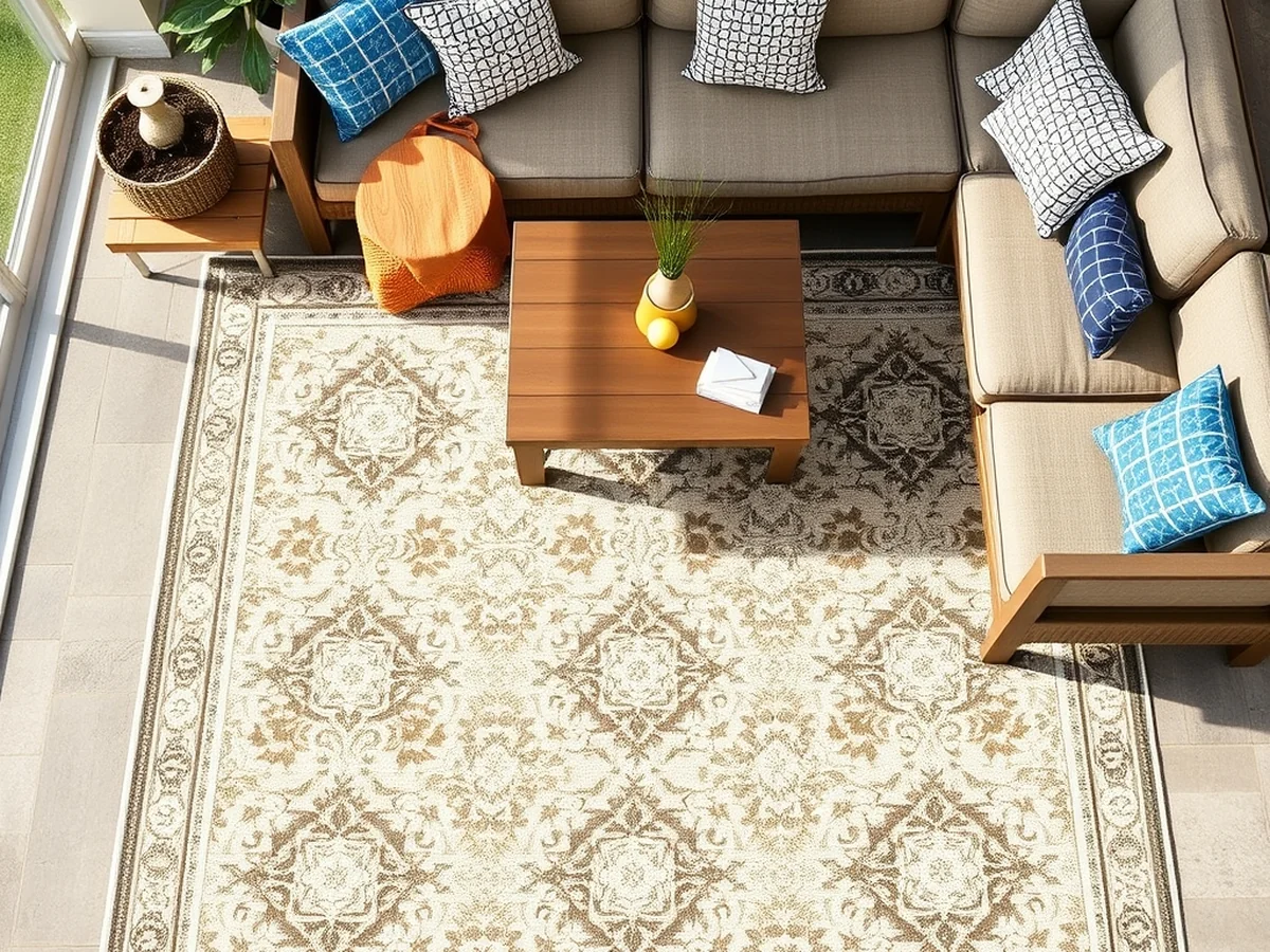 Outdoor Rug Styling - outdoor living room ideas