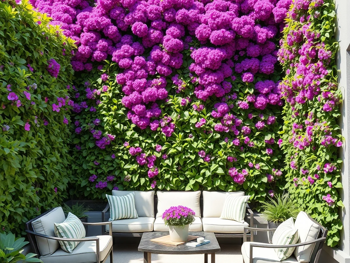 Vertical Garden Privacy - outdoor living room ideas