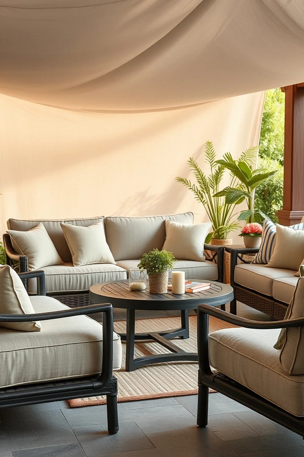 Weather-Resistant Furniture Fabrics - outdoor living room ideas
